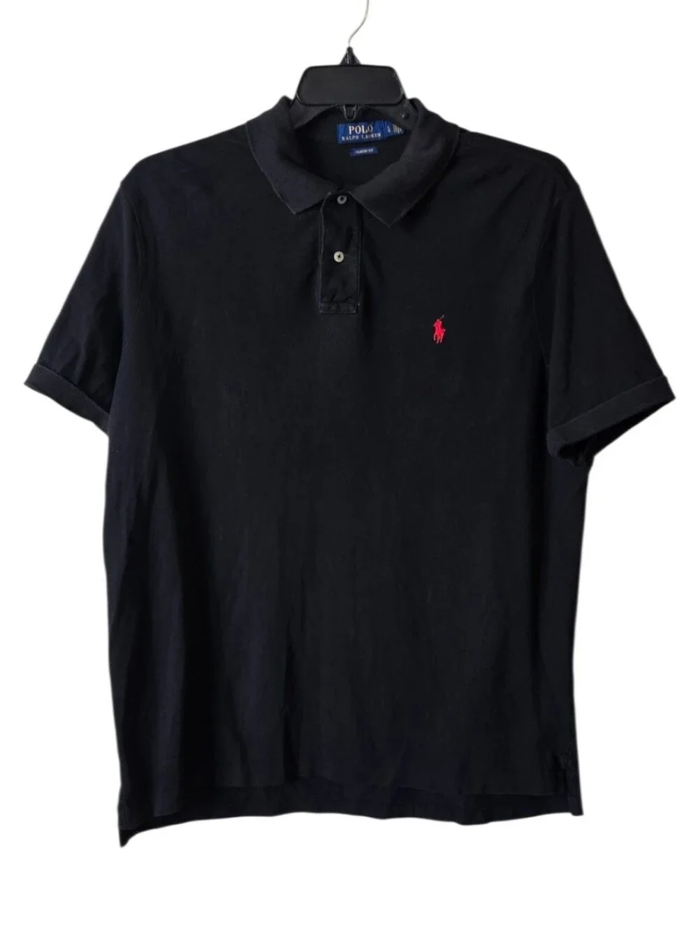 Polo Ralph Lauren Men's Classic Fit Short Sleeve Polo Shirt Black Large L #74